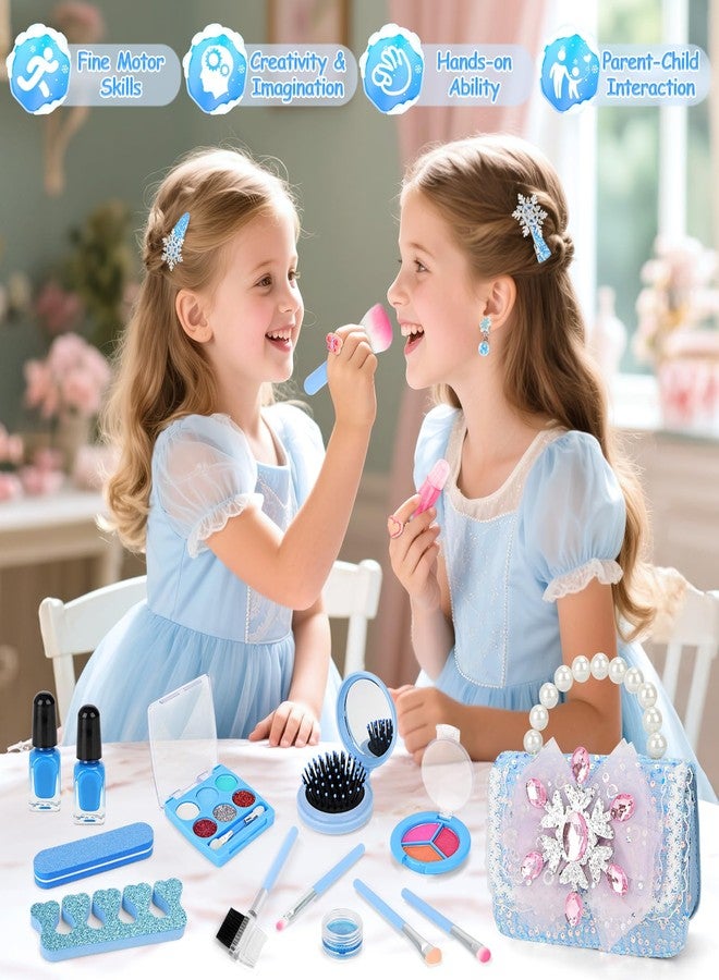 deAO Girl Dress-Up 18 Pieces Dress Up Set with Long Cape,Wand,Gloves,Kids Makeup Kit for Toddler Girl 3+ Years Old Toys Christmas Birthday Party Gift - Image 5